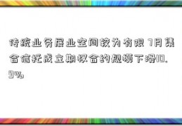 传统业务展业空间较为有限 7月集合信托成立期权合约规模下滑10.9%