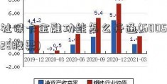 社保卡金融功能怎么开通(600528股票)