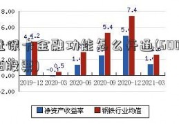 社保卡金融功能怎么开通(600528股票)