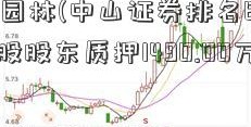 中辰园林(中山证券排名838060)控股股东质押1490.00万股