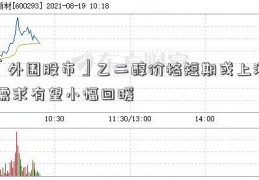 「外围股市」乙二醇价格短期或上涨 需求有望小幅回暖