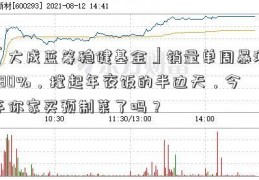 「大成蓝筹稳健基金」销量单周暴涨980%，撑起年夜饭的半边天，今年你家买预制菜了吗？