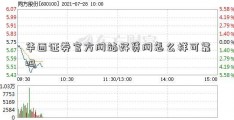 华西证券官方网站好贷网怎么样可靠吗