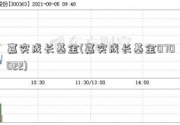 嘉实成长基金(嘉实成长基金070022)