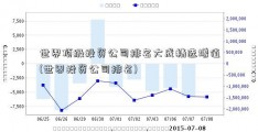 世界顶级投资公司排名大成精选增值(世界投资公司排名)