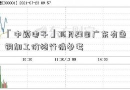 「中颖电子」06月23日广东有色铜加工价格行情参考