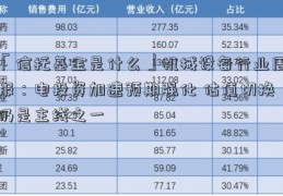 「信托基金是什么」机械设备行业周报：电投资加速预期强化 估值切换仍是主线之一