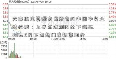 大连再生资源交易所官网中国中免业绩快报：上半年净利同比下滑26.49% 5月下旬起门店销售回升