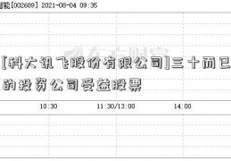 [科大讯飞股份有限公司]三十而已的投资公司受益股票