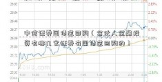 中信证券国债逆回购（合伙人金融投资有哪几家证券有国债逆回购的）