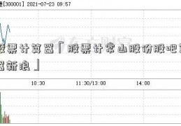 股票计算器「股票计常山股份股吧算器新浪」