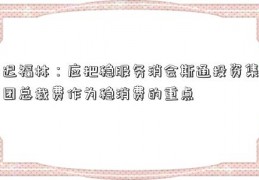 迟福林：应把稳服务消会斯通投资集团总裁费作为稳消费的重点