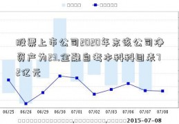 股票上市公司2020年末该公司净资产为23.金融自考本科科目表72亿元