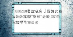 「600598资金流向」医药大白马长春高新“意外”大跌 557只基金浮亏78亿元