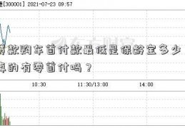 贷款购车首付款最低是保龄宝多少？真的有零首付吗？