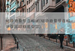 证券投资学吴晓求(证券投资学吴晓求第五版课后答案)