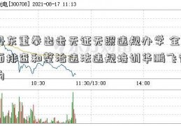 丹东重拳出击无证无照违规办学 全面排查和整治违法违规培训华鹏飞行为