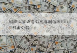 新股山东配资公司铭科精技001319行业分析