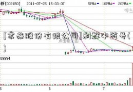 [常柴股份有限公司]利群中签号()