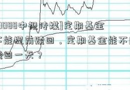 [600088中视传媒]定期基金能不能提前赎回，定期基金能不能提前赎回一天？