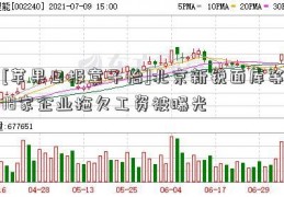 [苹果日报章子怡]北京新锐面库等18家企业拖欠工资被曝光