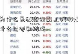 股票为什么是概率金融工程游戏？股票为什么是零和游戏