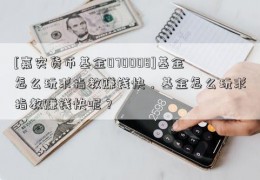 [嘉实货币基金070008]基金怎么玩求指教赚钱快，基金怎么玩求指教赚钱快呢？